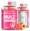 Πολυβιταμίνη για γυναίκες Gummies για 40+ με Omega-3, Niacinamide, B-Complex, Lutein, Iron, Choline, Phosphatidylserine, Βιταμίνη D3 για το δέρμα, τα μαλλιά, την ενέργεια, το ανοσοποιητικό, το οστό - Vegan, χωρίς ζάχαρη, 120Cts