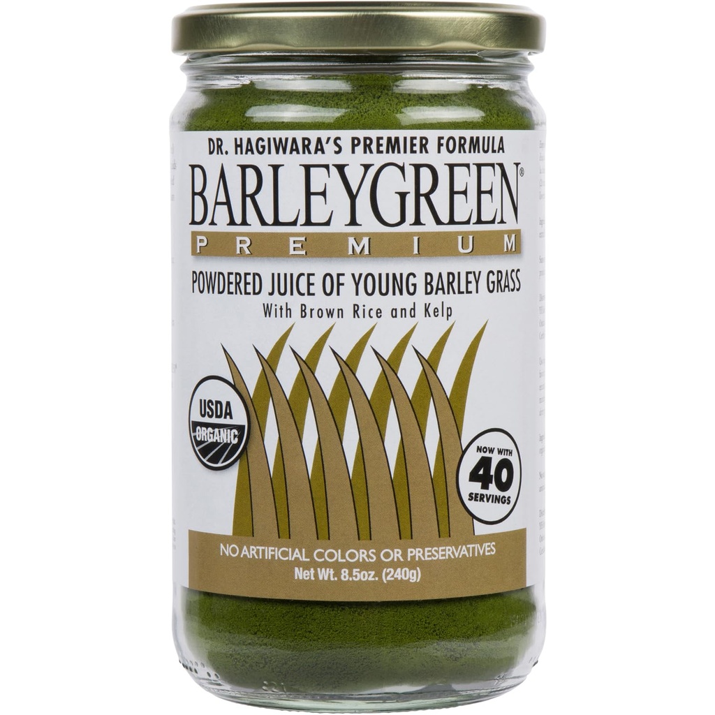 Dr. Hagiwara'nın Orijinal Premium w/Kelp - Organik Barley Grass Juice 8.5oz (240g) - 40 Hizmet