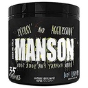 DARK METAL Inc. Manson High Stim Pre Workout Toz, Enerji Focus Strength, Beta Alanine L-Carni Caffeine Infinergy, 35 Srvgs, Blue Raspberry