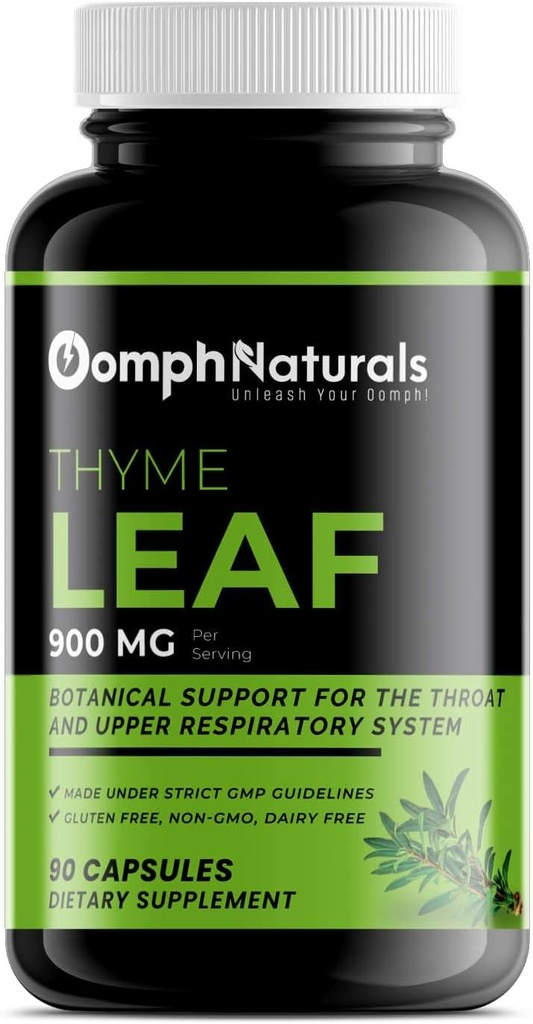 Φύλλο Θυμαριού, Εκχύλισμα φύλλων Thymus Vulgaris, 90 κάψουλες 45 ημερών, μη ΓΤΟ, Χωρίς γλουτένη, συμπλήρωμα για την αναπνευστική υγεία