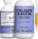 Kadınlar için sıvı Collagen, 300.000 info Biotin ve Collagen Supplements Saç için damlalar, Nail Büyüme Glowing Skin - 60 ml