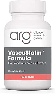 Alerji Araştırma Grubu VascuStatin Formula Diyetsel Supplement - Convolveulus arvensis Ekstraksiyonu, Sağlıklı Vascularizasyon Fonksiyonu, Phagocytic Activity, Lymphosit Production - 120