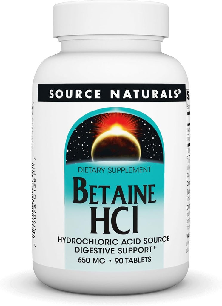 Kaynak Naturals Betaine HCL 650 mg, Inc. 90 Tabs