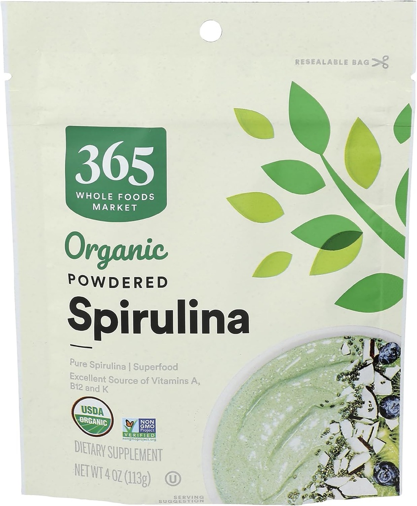 365 by Whole Foods Market, Organik Spirulina Superfood Toz, 4 Ounce