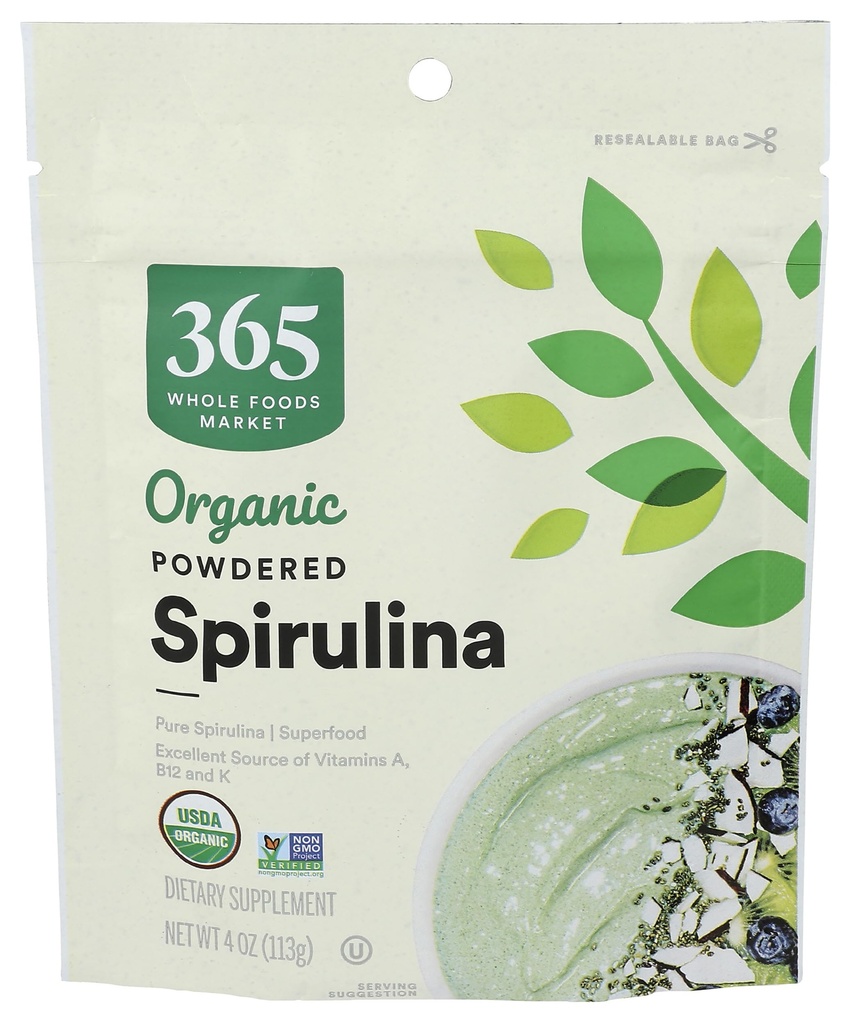 365 by Whole Foods Market, Organik Spirulina Superfood Toz, 4 Ounce