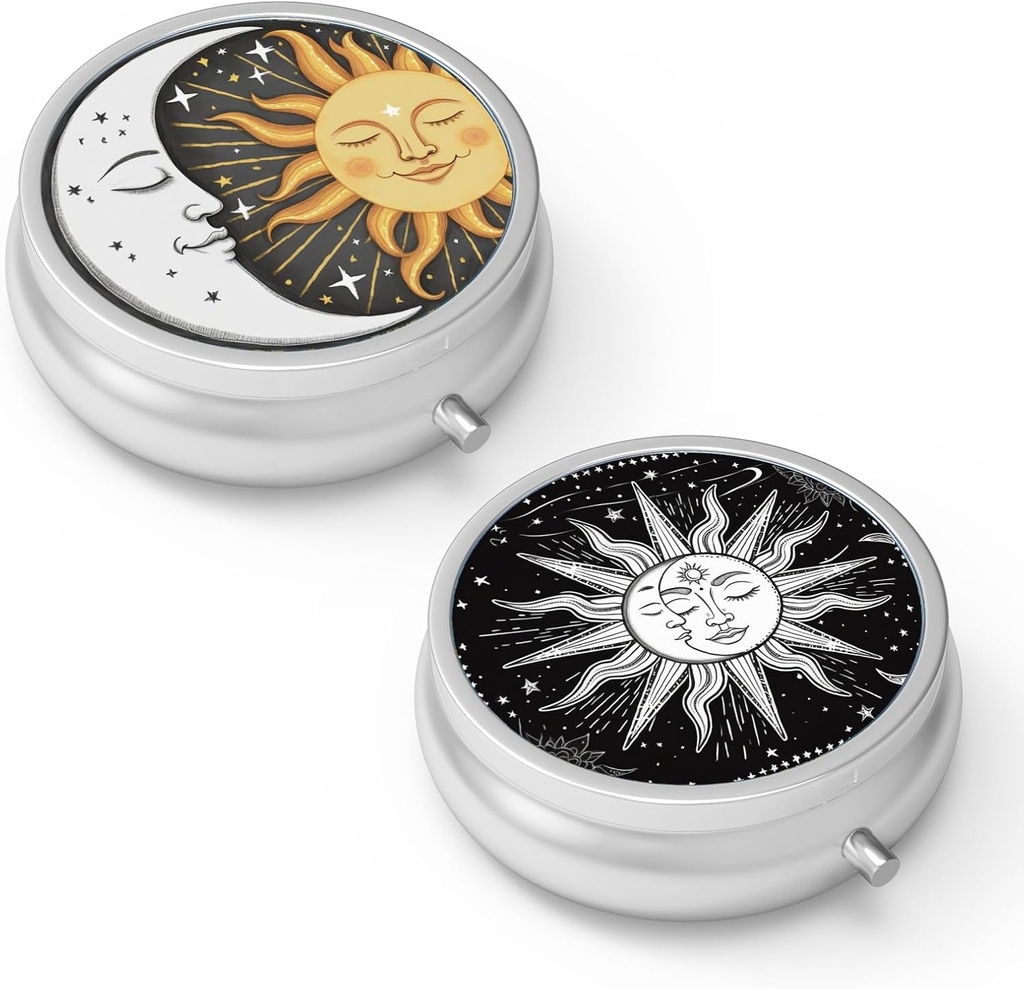 Pill Box 3 Karşılaştırma Küçük Pill Vakası, Pocket veya Purse Pill Organize Pill Konteynerleri Vitaminleri, İlaçları, Balık Yağı ve Supplements(2ücretli)