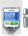 XPRS Nutra Boyutu 2 Boş Kapsüller - 100 Kont Boş Gelatin Capsules - Pills DIY Capsule - Pure Bovine Pill Gel Caps For Do-It- Yourself Supplements (Silver)