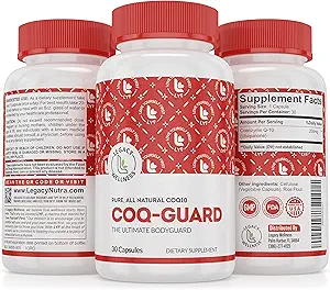 Legacy Wellness CoQ-GUARD CoQ10 200 mg - Doğal Yüksek Potency CoQ10 Enerji, Kalp, Antioksi ve Hücre Desteği - Yüksek Potency Co Q 10 Ubiquinone for Wellness General - Non-GMO 30 Caps