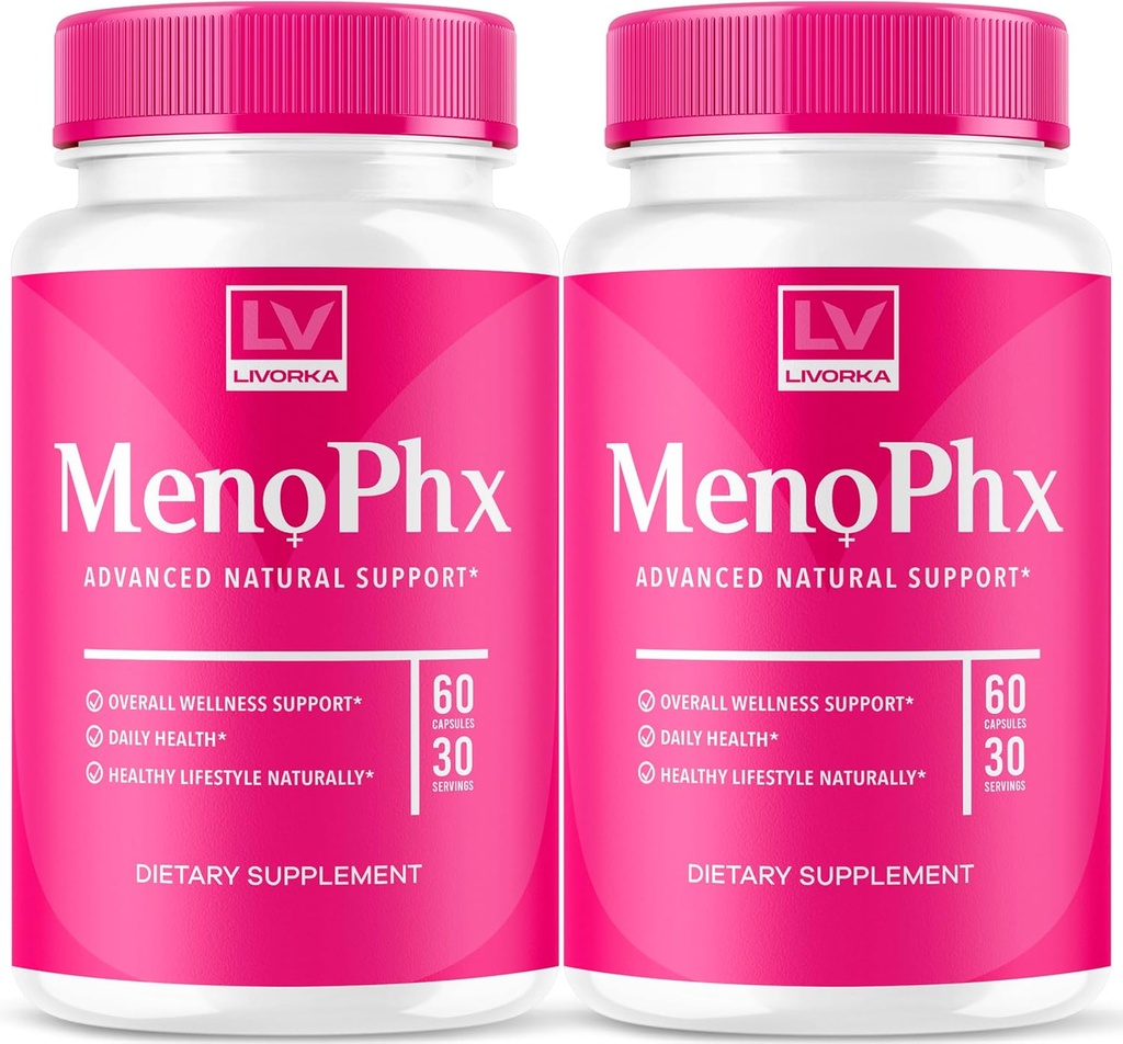 LIVORKA (2 Pack) MenoPhx, MenoPhx, MenoPhx Detox, Meno PHX, PHX Meno, MenoPhnx (120 Capsules)