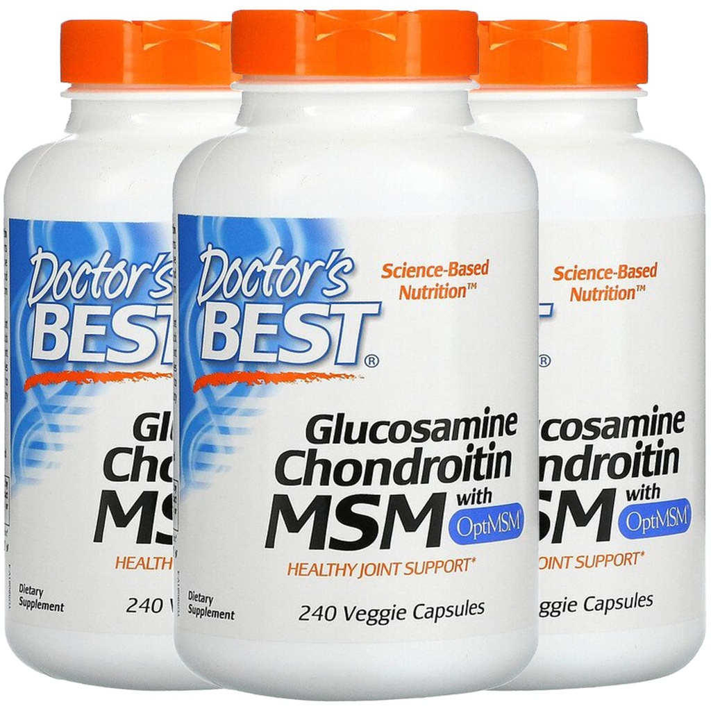 Doktor'un BEST, (3 Pack Glucosamin Chondroitin MSM OptiMSM, 240 Veggie Caps