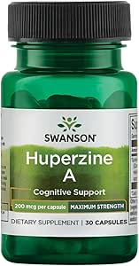 Swanson Maximum-Strength Huperzine A 200 mcg 30 Capsules