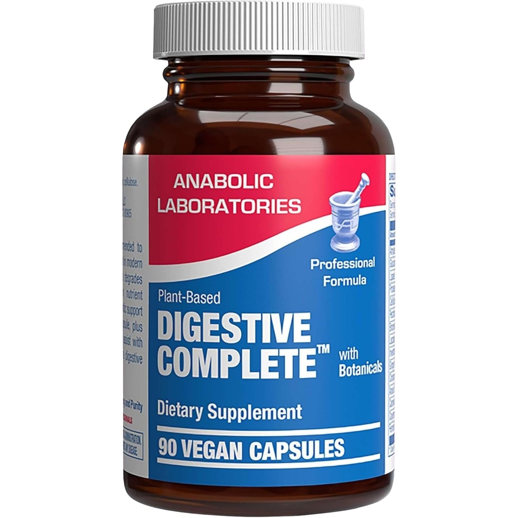 Plant Based Multi Digestive Enzymes Supplement - Clinically Formulated Digestion Supplement with Soothing Herbs and Enzymes for Women and Men for Protein Carb & Fat Digestive Complete (90ct)