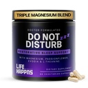 Life Happns Do Not Disturb Sleep Aid for Yetişkinler Natural Supplement with L-Theanine, Magnezyum, Passion Flower & Evodia Fruit for Restorative Sleep Melatonin-Free, Non Habit-Forming, 60 Capsules