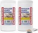 Yerba Prima Psyllium Husks Powder - 24 oz (Pack of 2) - Unflavored - Fine Ground - Natural Fiber Supplement with Soluble & Insoluble Fiber