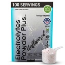 PowerVitamin Unflavored Electrolytes Toz No Sugar for Daily Energy - Keto Electrolytes - 1000 mg P Properties, 120 mguba, Magnezyum, No Stevia, 100 Hizmet