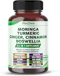 Moringa, Turmeric, Ginger Root, Ceylon Cinnamon, Boswellia - ABD'de Made in USA
