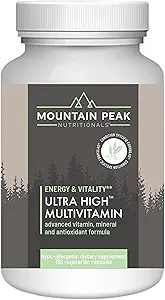 Διατροφικές Mountain Peak Εξαιρετικά Υψηλή Πολυβιταμίνη για Άνδρες & Γυναίκες - με Βιταμίνες Α, Β12, Β6, C, D, Ε, Μαγνήσιο, Ψευδάργυρο, Φολικό οξύ, Πειθιστικά Ένζυμα & Προβιοτικά (180 Καψάκια Χορτοφαγικής)