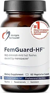 Designs for Health FemGuard-HF - Help Diminish Mild Menopause Hot Flashes - Peri & Menopause Supplements for Women to Support Healthy Aging, Hormonal Balance & Bone Health (60 Capsules)