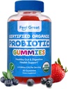 Great USDA Probiyotik Gummies for Yetişkinler and Kids - 2.5 Milyar CFU (30 Gün) | Immune Support and Digestive Health | Klinik olarak Studied DE111 - Bacillus subtilis