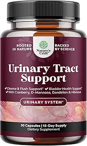 Urinary Tract Health için D Mannose Capsules - Yüksek Potency D-Mannose with Cranberry Juice Toz & Dandelion for Urinary Tract Health for Women Fast Acting Super Tempd Cranberry - 30 Capsules