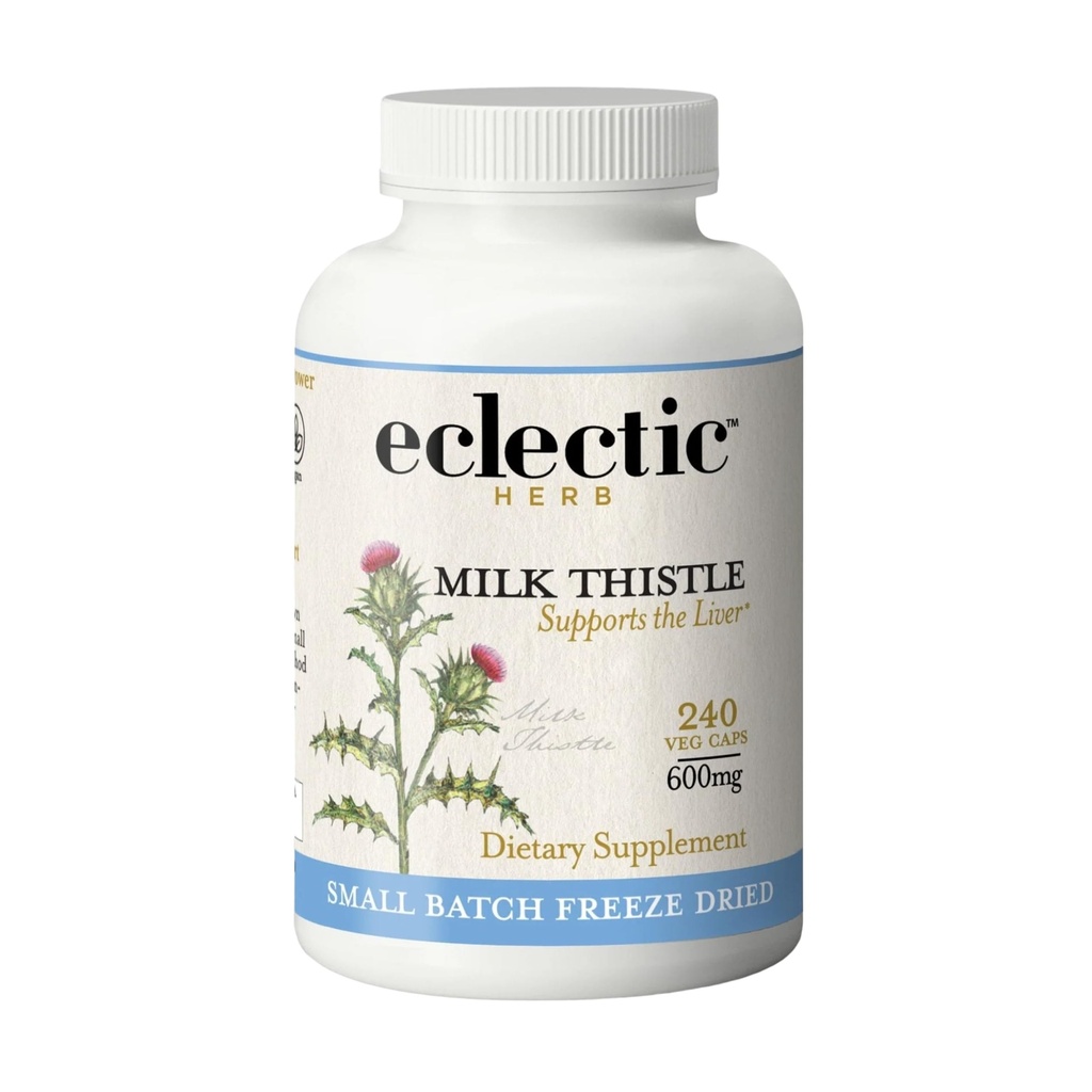 Eclectic Herb - Premium Freeze Milk Butle Capsules | Diyeter Supplement | Liver Support, Detox, Cleanse + Keep | Natural, Non-GMO, Vegan (240 CT | 600 mg)