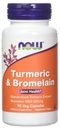 Şimdi Gıdalar Turmeric & Bromelain, 90 Sebze Capsule (2 Pack)
