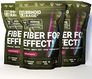 Fiber ve Magnezyum Gummies, Supports Digestive Health, Relieves Constipation, Hemorrhoids'i önlemeye yardımcı olur, hem de ABD'de yapılan çözülmemiş Fiber'de yapılır, 60 ct (3)