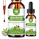 (2 Pack) Soursop Graviola Liquid Drops - 1800 mg Soursop Ekstraksiyon - Hücre Desteği ve Rejenerasyon için Yüksek Absor Sop Bitters Sıvı, Immune Support, Antioksi, Relaxation, Sugar Free - 1 Fl Oz