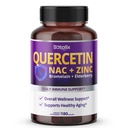 SOTALIX Supplement Premium Quercetin 98 Bromelain, çinko, D3 2000 IU, Elderberry - Cardiovascular Respiration Immune Support for Adult Kids - 180 Day Supply