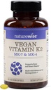 NatureWise Vitamin K2 600mcg Supplement with MK-7 100mcg & MK-4 500mcg - Geliştirilmiş Bio kullanılabilir Formula - Bone and Heart Health - Vegan, Gluten Free, Non-GMO -180 Softgels[6-Month Supply]