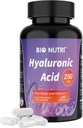 BIO NUTRI Hyaluronic Acid Supplements 250 mg/240 Capsules, Biotin 5000mcg & Vitamin C 25mg - Skin, Hair & Joint 3 in1 Support