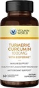 World Turmeric Curcumin 1000 mg, BioPerine Black Pepper Extract for Better Abors, 95 Curcuminoids, Turmeric Supplement for Antioksi & Ortak Destek, Gluten-Free, 60 Capsules
