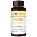 World Turmeric Curcumin 1000 mg, BioPerine Black Pepper Extract for Better Abors, 95 Curcuminoids, Turmeric Supplement for Antioksi & Ortak Destek, Gluten-Free, 60 Capsules