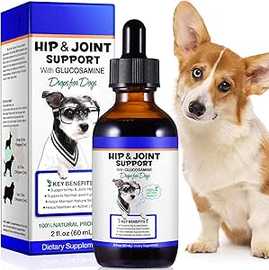 Dog Joint Aid & Relief Supplement with Chondroitin & Glucosamine HCl – Relieves Joint Pain & Reduces Inflammation for Senior Dogs, Active Yetişkinler & Puppies