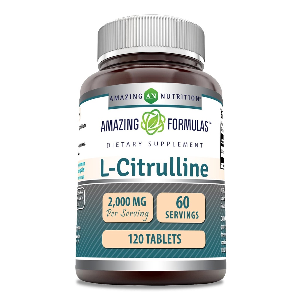 Εκπληκτικές Φόρμουλες L Citrulline 2000mg Per Serving 120 Tablets Συμπλήρωμα 