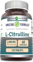 Amazing Formulas L Citrulline 2000mg Per Serving 120 Tablets Supplement | Amino Acid Supplement for Men & Women | Non-GMO | Gluten Free | Made in USA