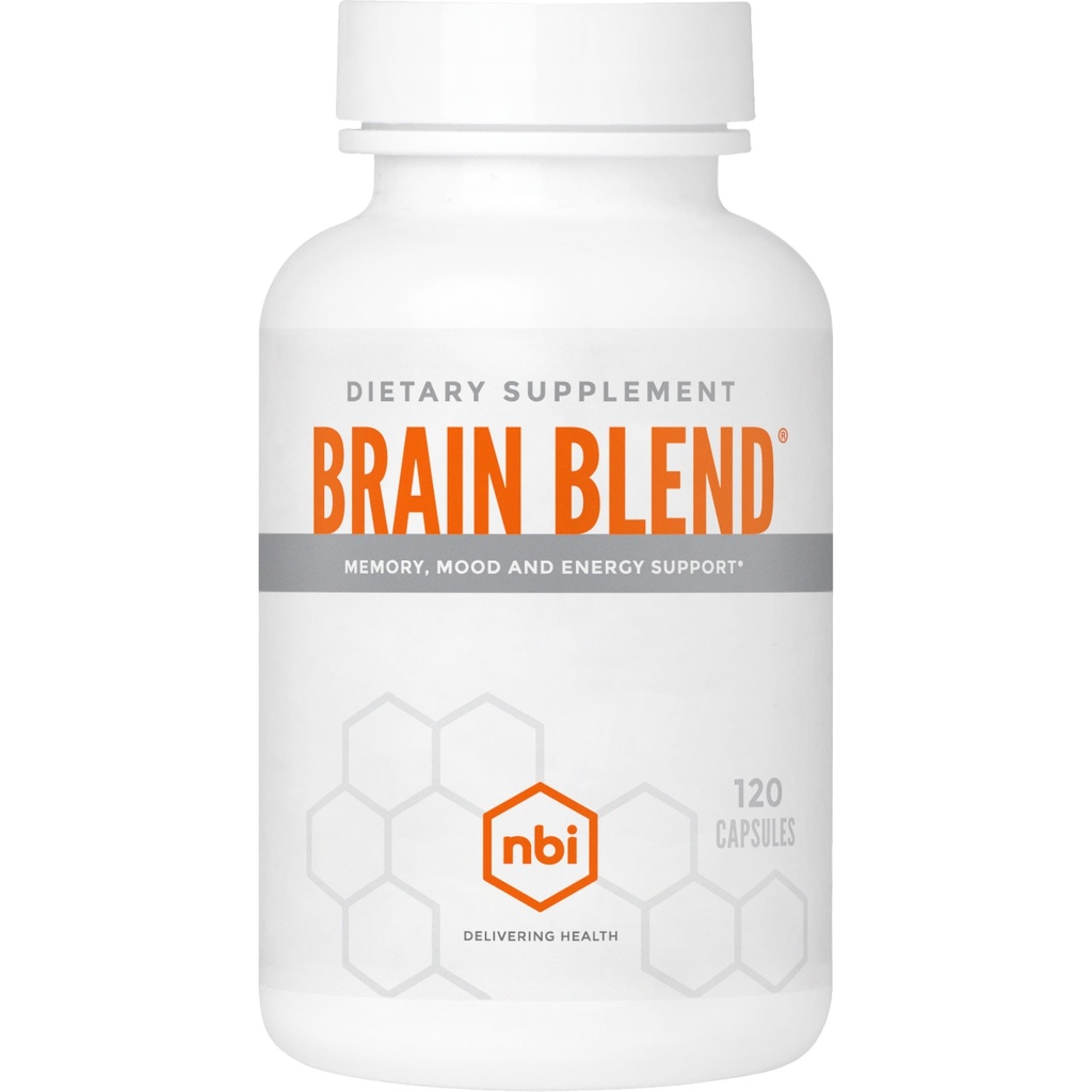 NBI Brain Assembly for Memory, Focus, Concentration, Cognitive Function for Men & Women | Caffeine-Free with ALCAR, Alfa Lipoic Acid, Huperzine A, Turmeric | Nootropic | 120ct Capsules