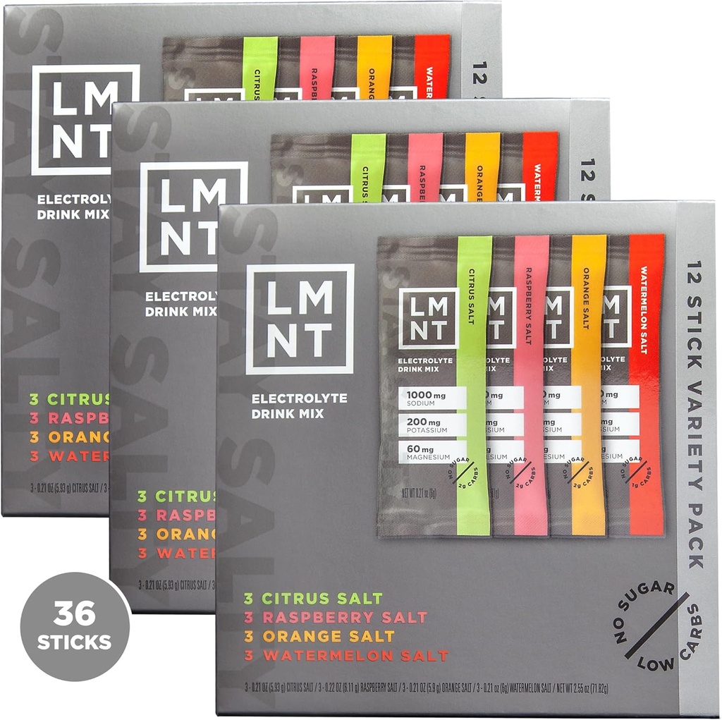 LMNT Zero Sugar Electrolytes - Çeşitli Pack Sche | İç Mix | 36-Count