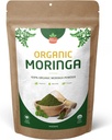 Organik Moringa Leaf Toz – USDA sertifikalı Yeşil Superfood | Natural Energy & Immune Support – Vegan, Non-GMO, Gluten-Free – Pure Raw Moringa for Smoothies, Teas, Cooking – 16oz Resealable Pouch