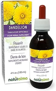 Naturalma Dandelion (Taraxacum officinale) Root and herb Alkol-Free Tincture - 4 fl oz Sıvı Ekstraksiyon - Herbal Supplement - Vegan