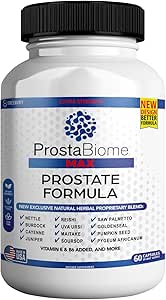 ProstaBiome Max Prostate Support Formula, Natural Herbal Meeting with Saw Palmetto, 60 Capsules, 30-Day Supply (1)