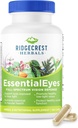 Ridgecrest Herbals EssentialEyes, Natural Eye Vitamin Supplements, Περιέχει Λουτεΐνη, Ζεαξανθίνη, Bilberry Extract, Υποστηρίζει την υγεία των ματιών και της όρασης (120 Vegan Caps, 30 Serv)