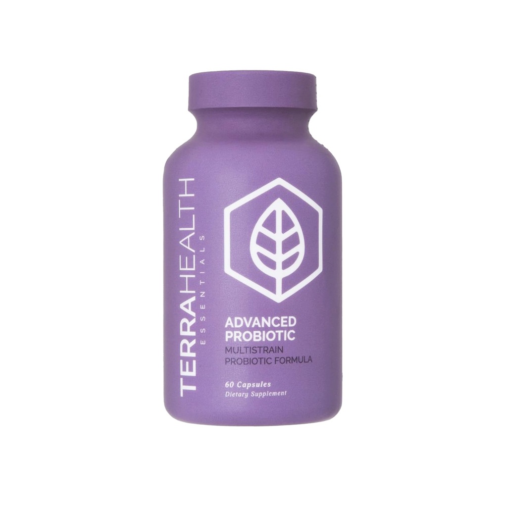 Terra Health Essentials Advanced Probiyotiks | 50 Milyar CFU | Bloating & Gas, Immune Support | 30-Day Supply (60 Capsules)