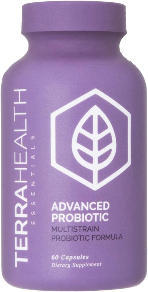 Terra Health Essentials Advanced Probiyotiks | 50 Milyar CFU | Bloating & Gas, Immune Support | 30-Day Supply (60 Capsules)