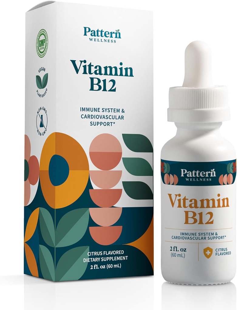 Πρότυπη ευεξία Βιταμίνη B12 5000 mcg – Υπογλώσσιες σταγόνες υγρού – Μεθυλοκοβαλαμίνη, Υποστηρίζει την Ενέργεια & την Ανοσοποιητική Υγεία – Vegan Citrus Flavor – 2 fl. oz (60mL), 3ο εργαστήριο μέρος δοκιμαστεί