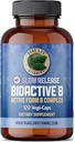 Pure Lab Vitamins Bioactive B Complex - 120 Vegan Caps Slow Release Formula (B1, B2, B3, B5, B6, B7, B9, B12) - 60 Days Supply, Gluten & Sugar Free Made in Canada