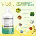 Συμπληρώματα υγρού κιτρικού μαγνησίου (10 Fl Oz), συμπλέγματος μαγνησίου πόσιμο/στοματικό διάλυμα με βιταμίνη Β, Zinc, νάτριο και βρωμελαΐνη για τον ύπνο, μουσική, καρδιά, υποστήριξη γλουτών (Pineapple)