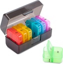 Zoxy Weekly Pill Organizer 2 Times a Day, Black 7 Day Am Pm Pill Box, Daily Am Pm Pill Organizer 7 Gün, Portatif Vitamin Pill Case, Weekly Pill Box for Fish Oils, Vitamin, Supplement