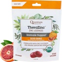 Kuantum Sağlığı TheraZinc Organik Çinko Lozenges Echinacea & Honey Immune Support for Yetişkinler & Kids 12+ Doğal olarak Flavored Blood Orange Fast Relief with No Aftertaste - 18 Count
