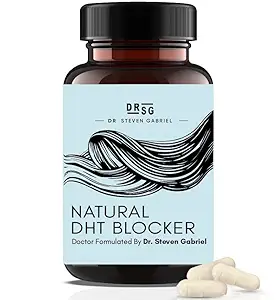 Dr. Steven Gabriel Natural FB Blocker for Women and Men - Saç Büyüme Tamam with Saw Palmetto, Sting Nettle, Pygeum Bark, Riley Seed Oil Capsules (60 Caps)